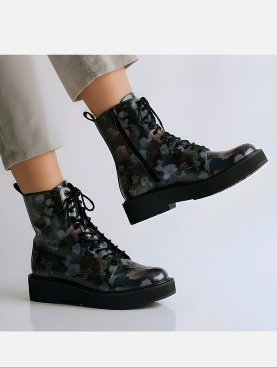 Kendall & Kylie Shoes - Kendall & Kylie Floral Combat Boots Women's Size 6.5 NWT - NIB